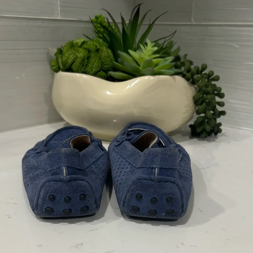 Equerry Kids Navy Moccasins Italian Made Size 33 (US 1.5Y)